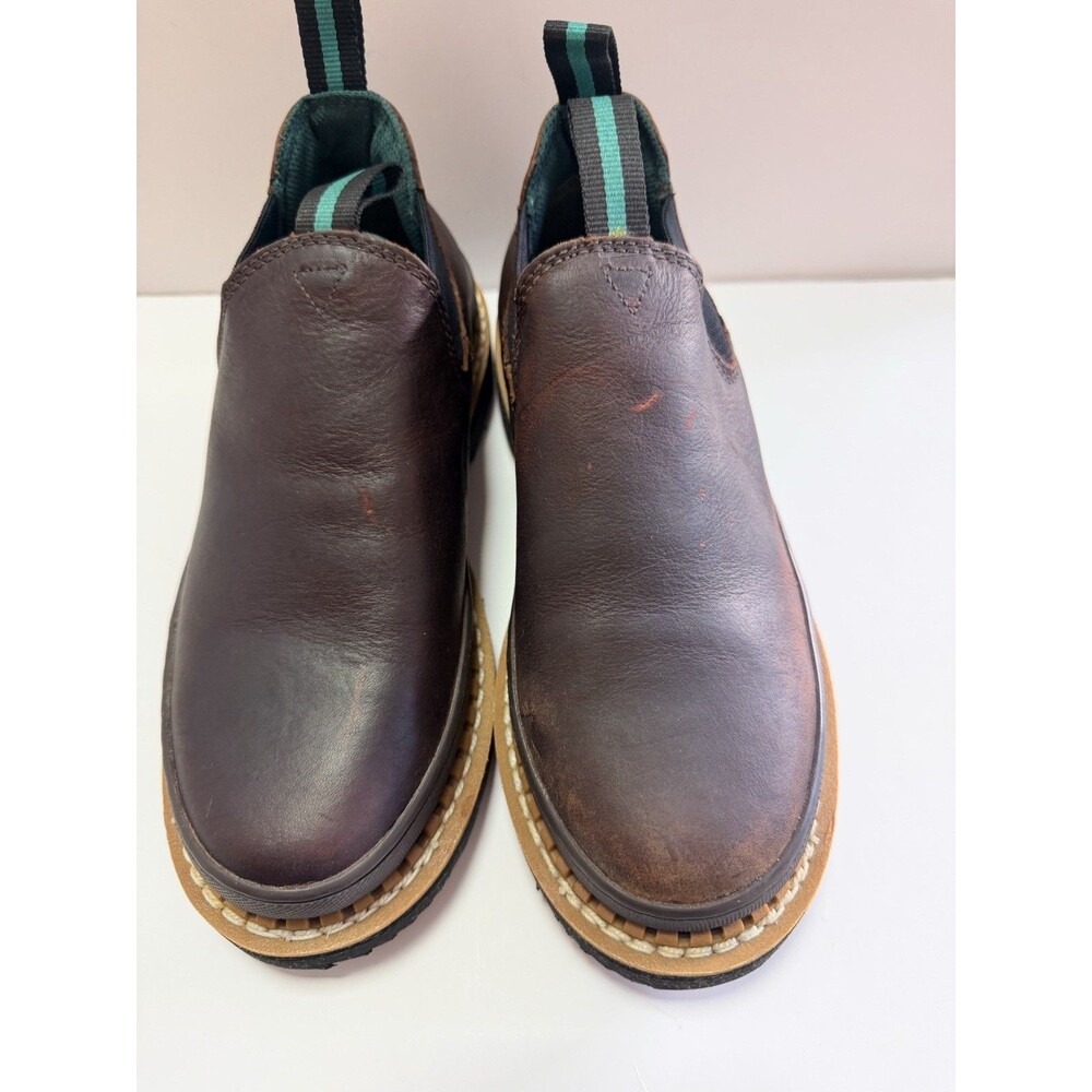 Georgia Giant Boots Womens 7.5 M Romeo Slip On Work Shoe Brown Leather - Picture 4 of 14